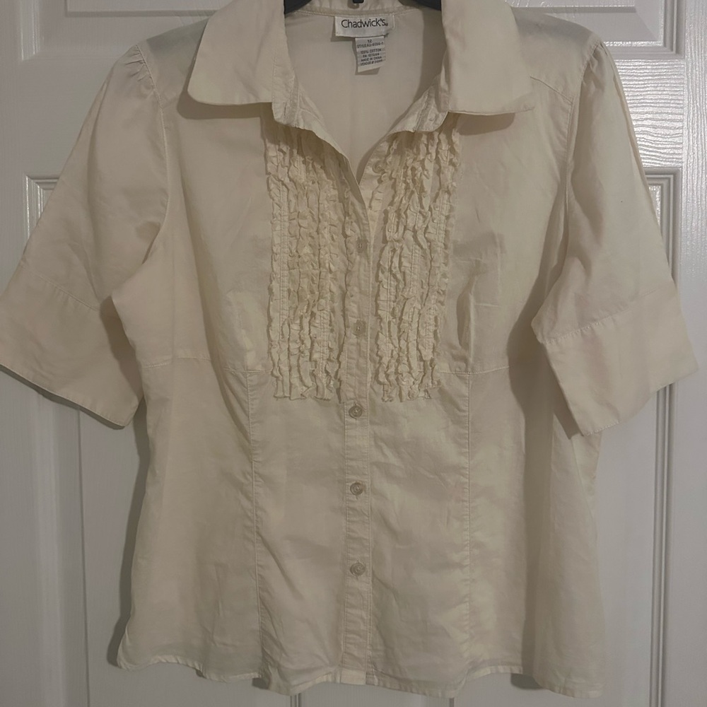 Chadwicks Women's Ivory Button-Down Shirt